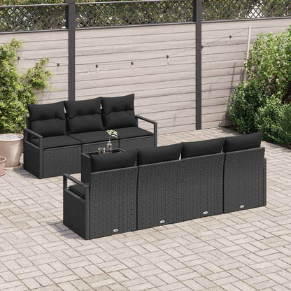 8-Teiliges Garten-Sofaset Mit Kissen, , Poly Rattan