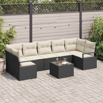 8-Teiliges Garten-Sofa-Set Mit Kissen In Aus Poly Rattan