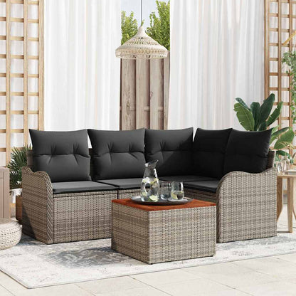 Garten Sofa Set 5 Pcs Beige, Hellgrau Mittel Bis Groß