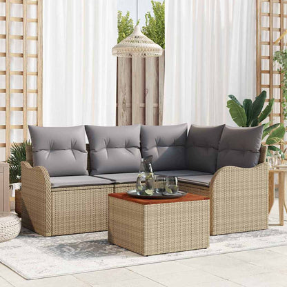 Garten Sofa Set 5 Pcs Beige, Hellgrau Mittel Bis Groß
