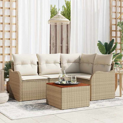Garten Sofa Set 5 Pcs Beige, Hellgrau Mittel Bis Groß