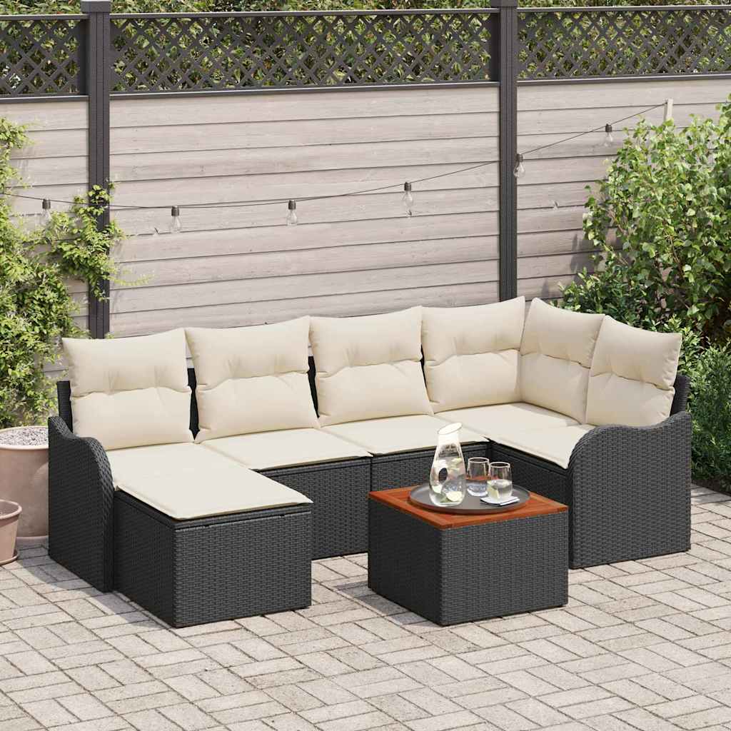 Garten-Sofa-Set 7 Pcs Groß