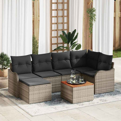 Garten-Sofa-Set 7 Pcs Groß