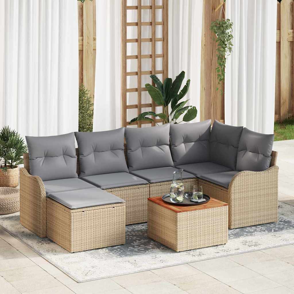 Garten-Sofa-Set 7 Pcs Groß