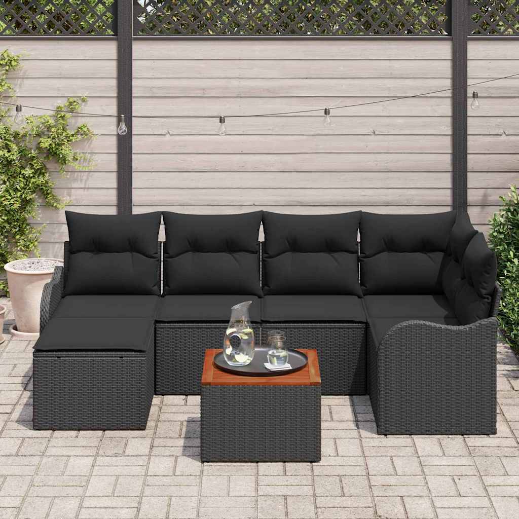 Garten-Sofa-Set 7 Pcs Groß