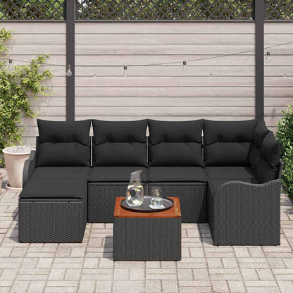 Garten-Sofa-Set 7 Pcs Groß