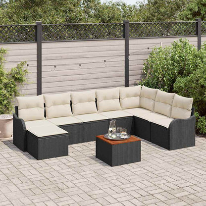 Garten-Sofa-Set 9 Pcs Beige, Hellgrau Groß