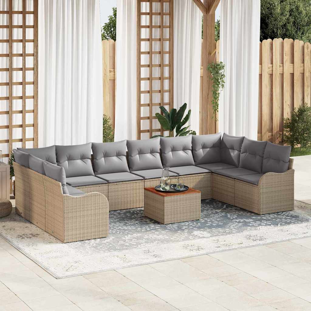 Garten Sofa Set 11 Pcs Groß Rattan
