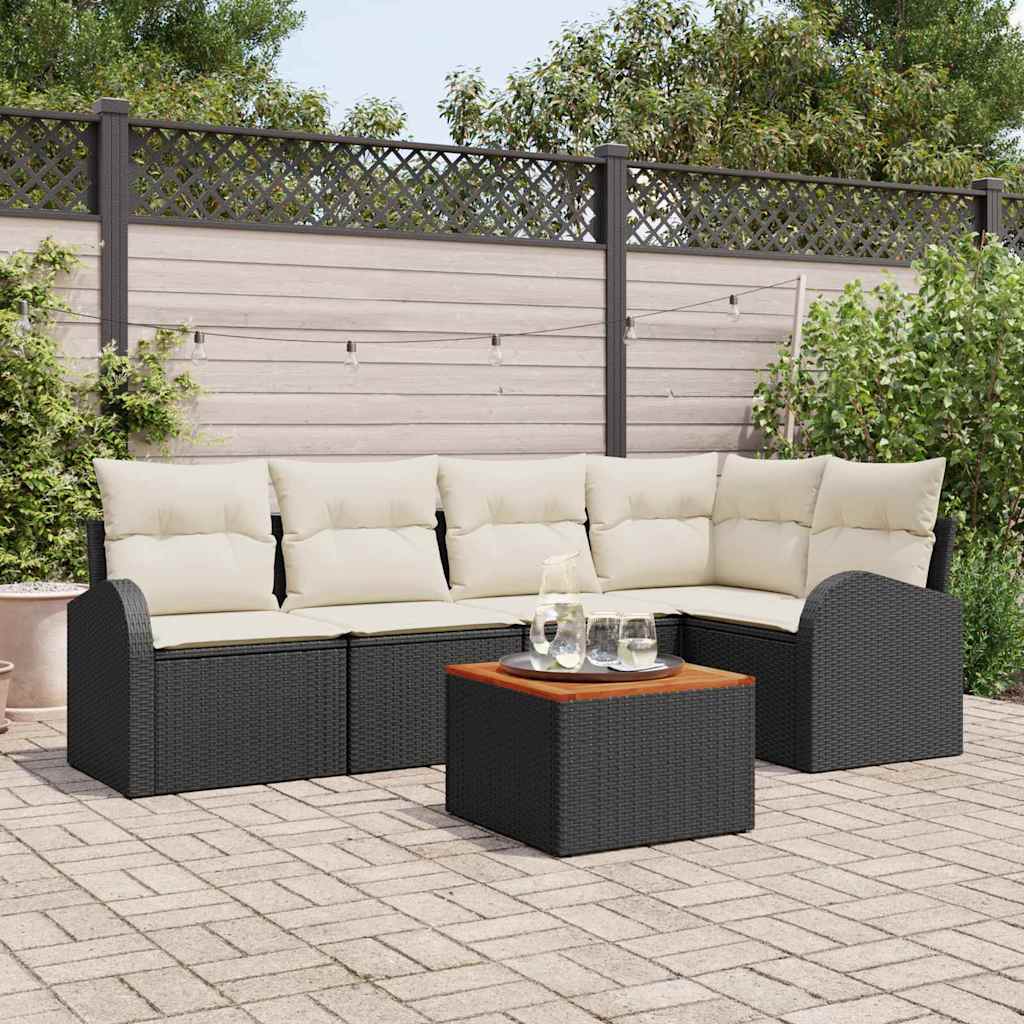 Garten Sofa Set 6 Pcs Mittel Rattan