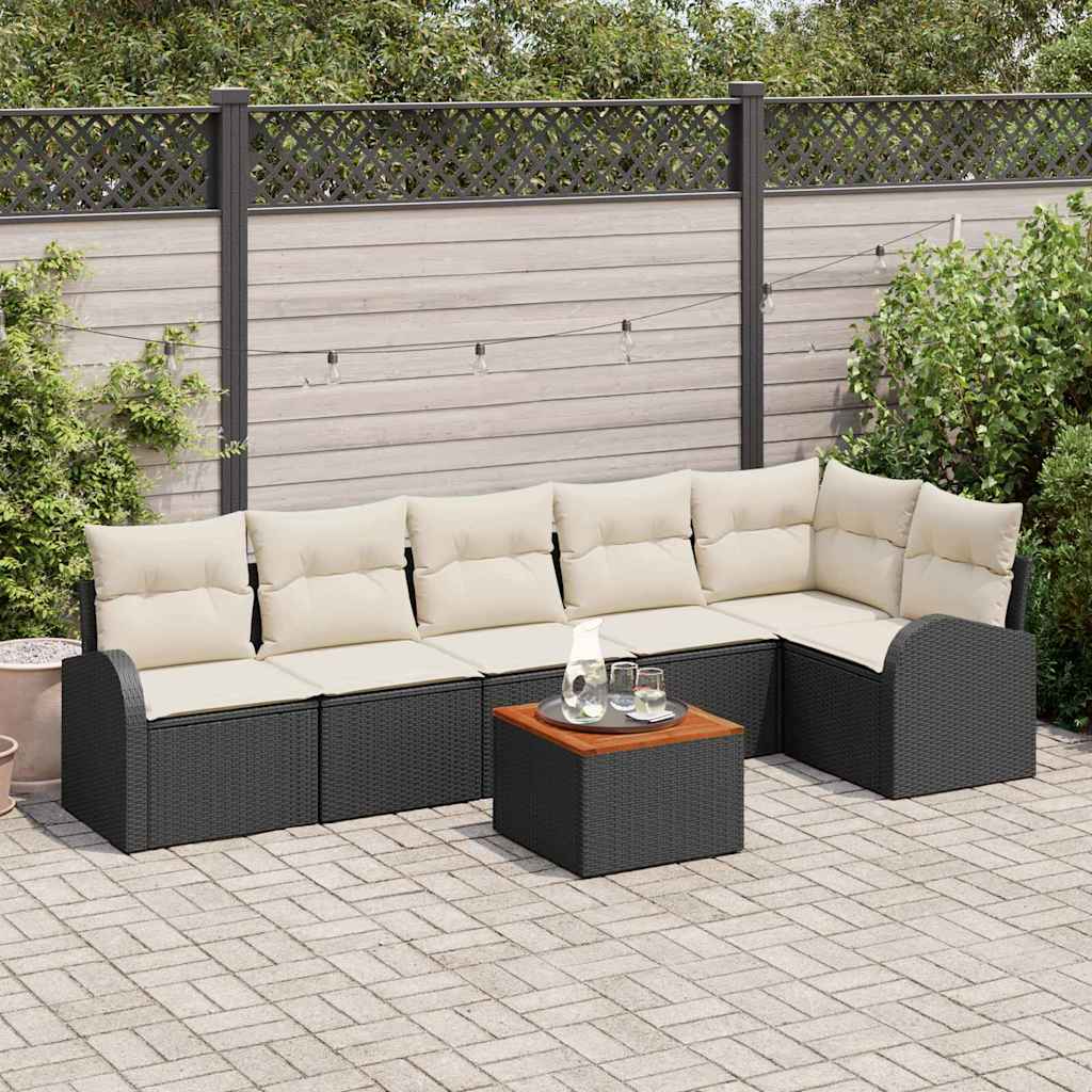 Garten Sofa Set 7 Pcs Groß Rattan