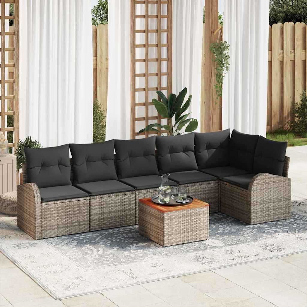 Garten Sofa Set 7 Pcs Groß Rattan