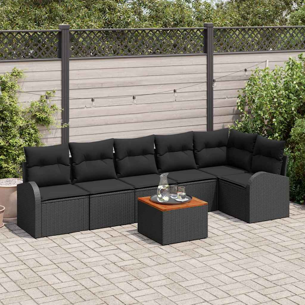 Garten Sofa Set 7 Pcs Groß Rattan