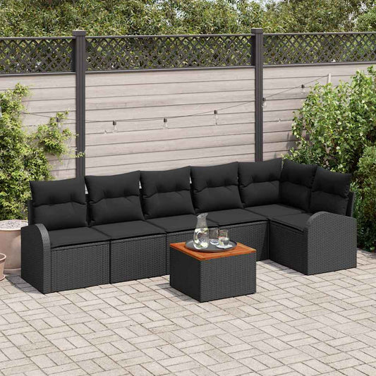 Garten Sofa Set 7 Pcs Groß Rattan
