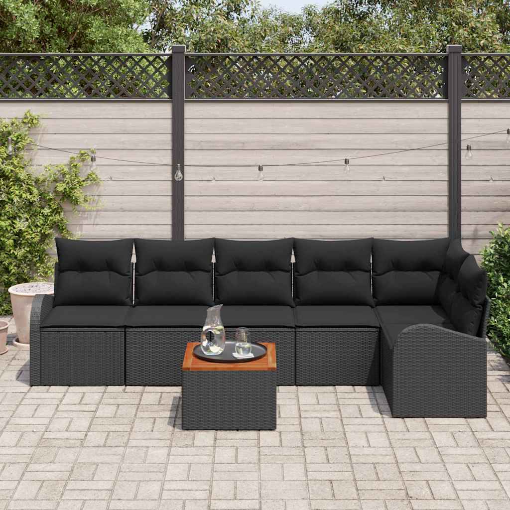 Garten Sofa Set 7 Pcs Groß Rattan