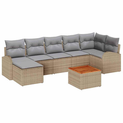 Garten Sofa Set 8 Pcs Mittel Rattan