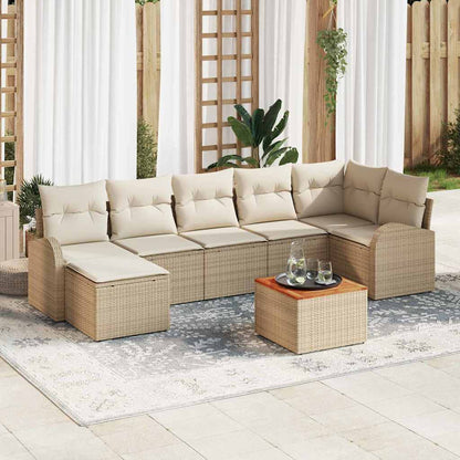 Garten Sofa Set 8 Pcs Mittel Rattan