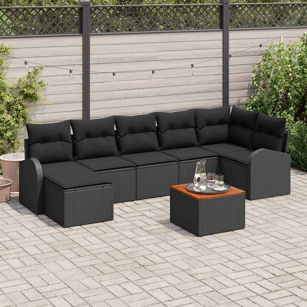 Garten Sofa Set 8 Pcs Mittel Rattan