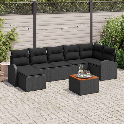 Garten Sofa Set 8 Pcs Mittel Rattan