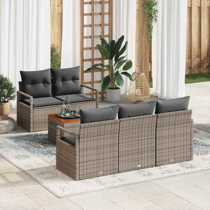 Garten-Sofa-Set 6 Pcs Standard Poly Rattan, Stahl