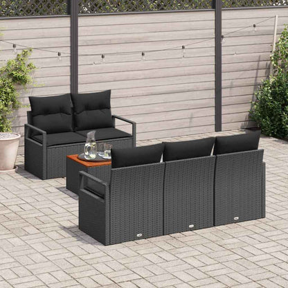Garten-Sofa-Set 6 Pcs Standard Poly Rattan, Stahl