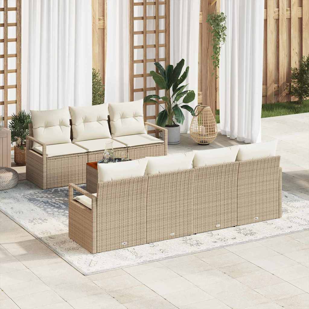 Garten Sofa Set 8 Pcs Mittel Rattan