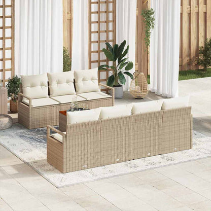 Garten Sofa Set 8 Pcs Mittel Rattan