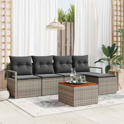 Garten Sofaset. 6 Pcs Groß Rattan