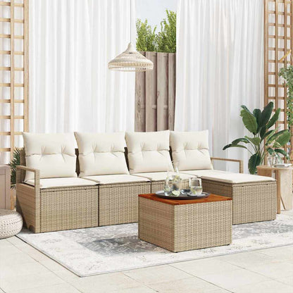 Garten Sofaset. 6 Pcs Groß Rattan