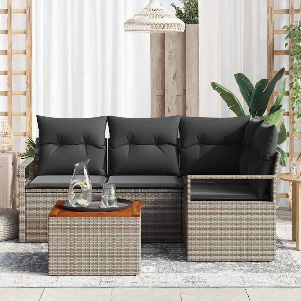 Garten Sofa Set 5 Pcs Groß Rattan