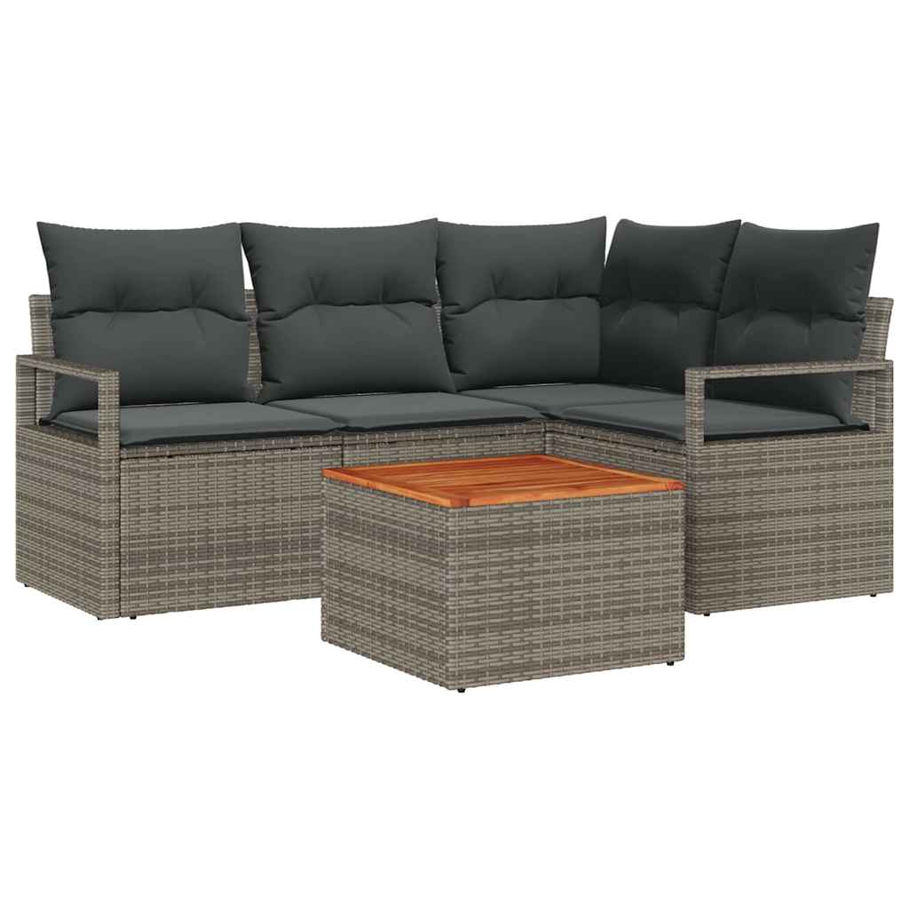 Garten Sofa Set 5 Pcs Groß Rattan