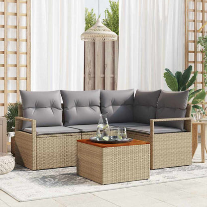 Garten Sofa Set 5 Pcs Groß Rattan
