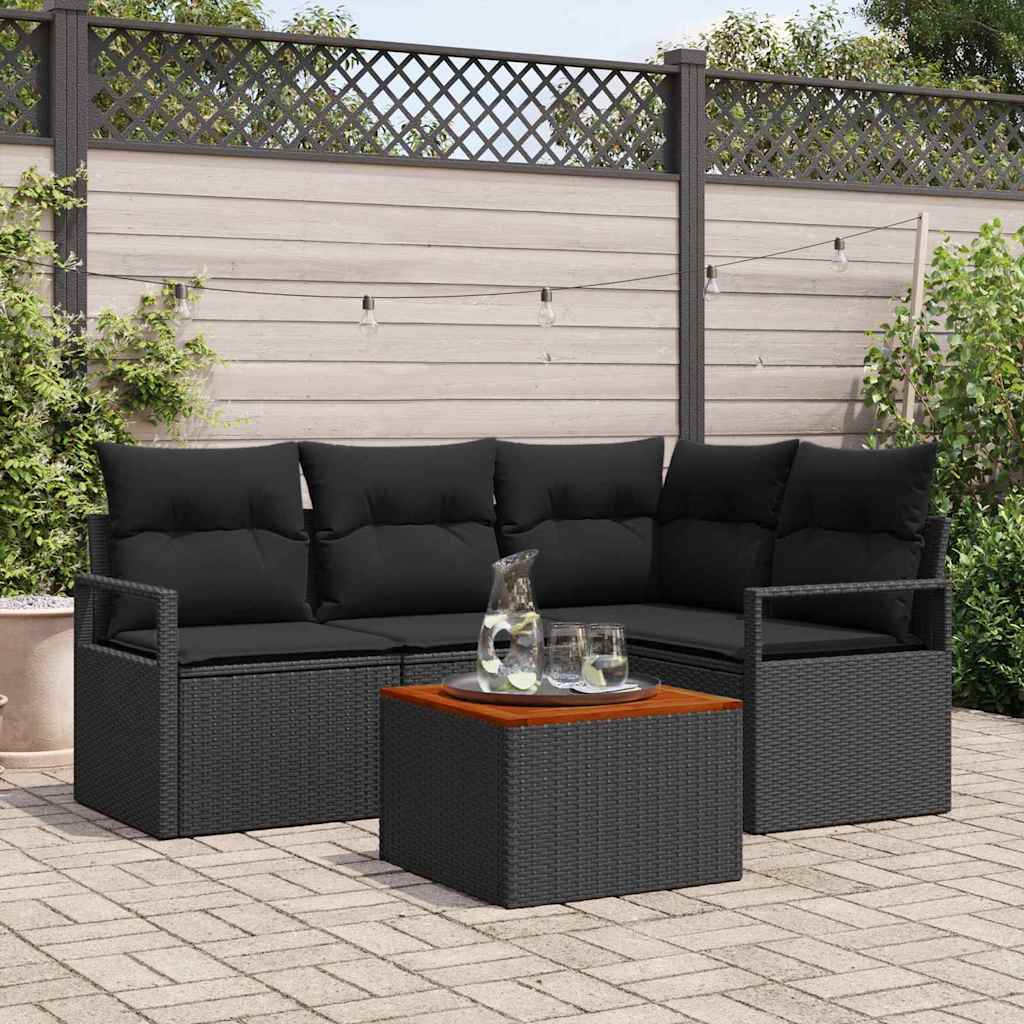 Garten Sofa Set 5 Pcs Groß Rattan