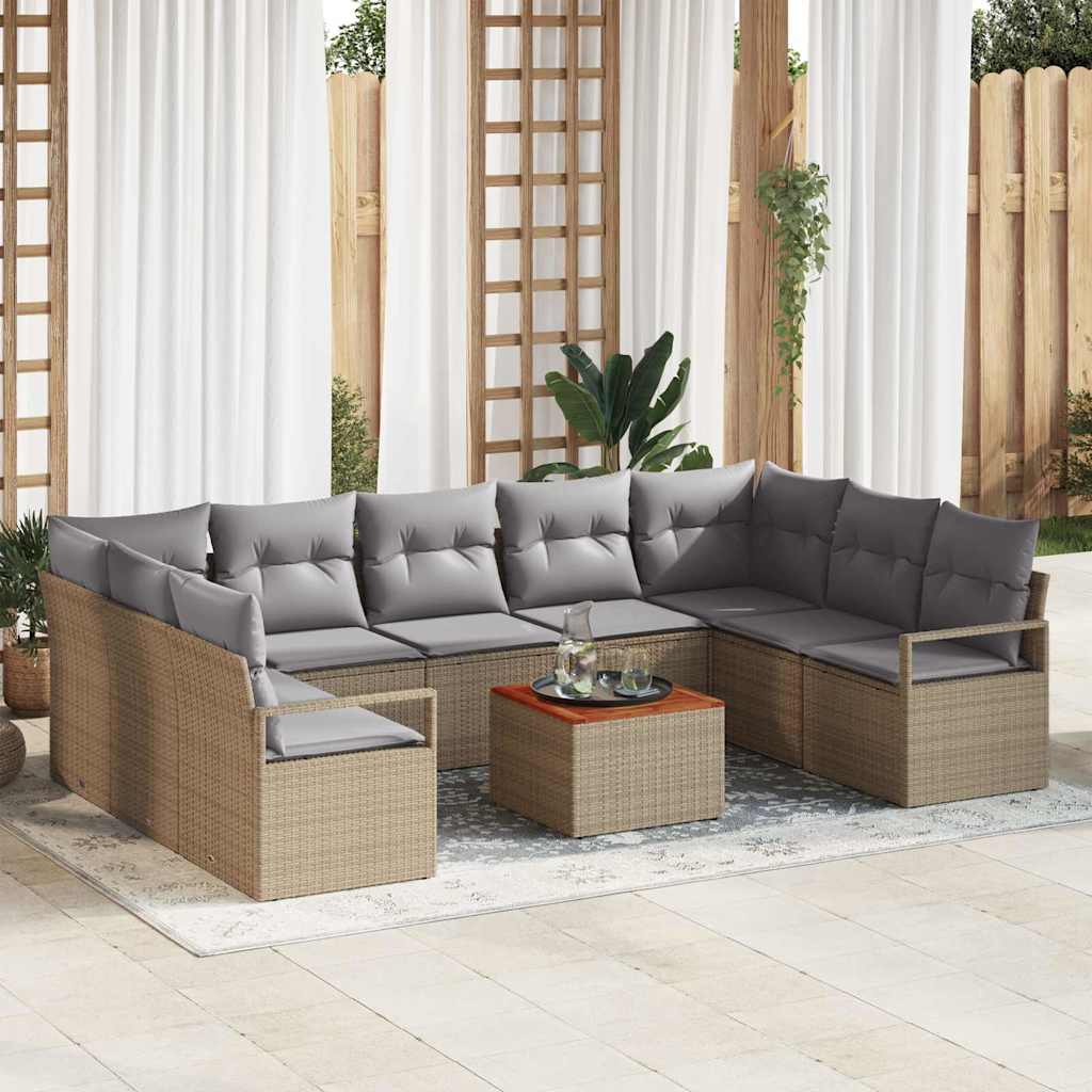 Garten Sofa Set 10 Pcs Groß Rattan