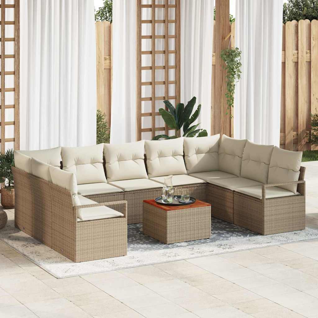 Garten Sofa Set 10 Pcs Groß Rattan