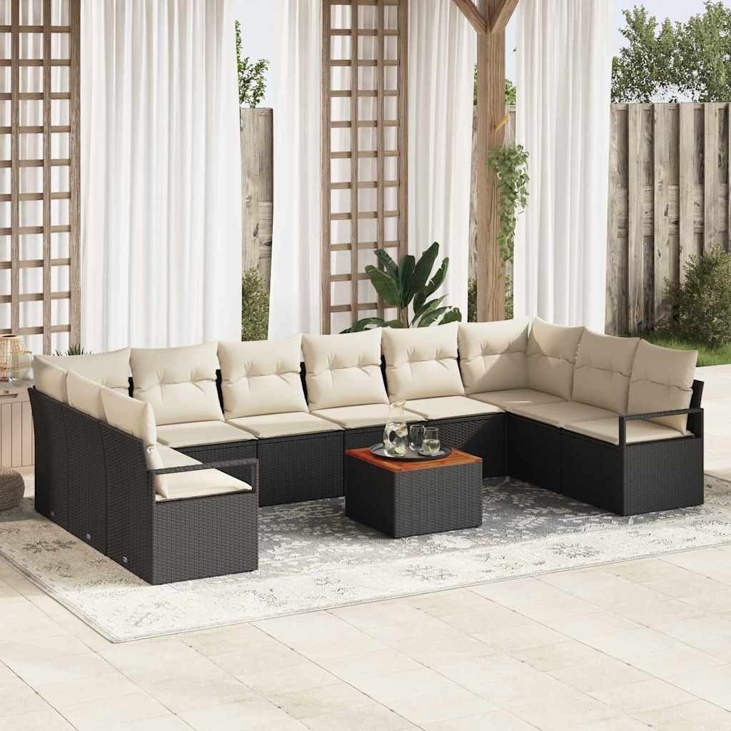 Garten Sofaset 11 Pcs Groß Poly-Rattan