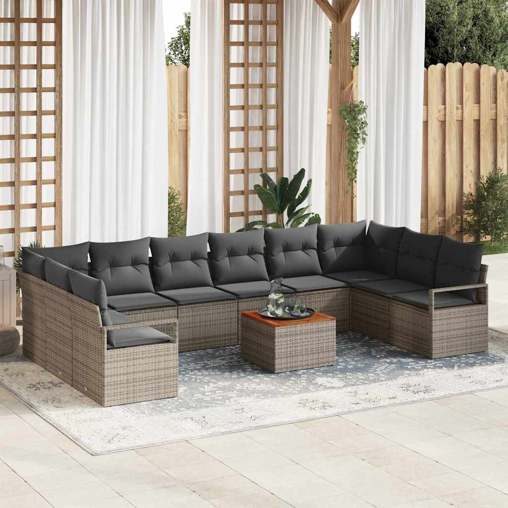 Garten Sofaset 11 Pcs Groß Poly-Rattan