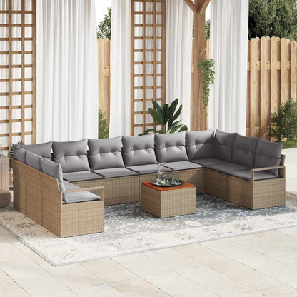 Garten Sofaset 11 Pcs Groß Poly-Rattan