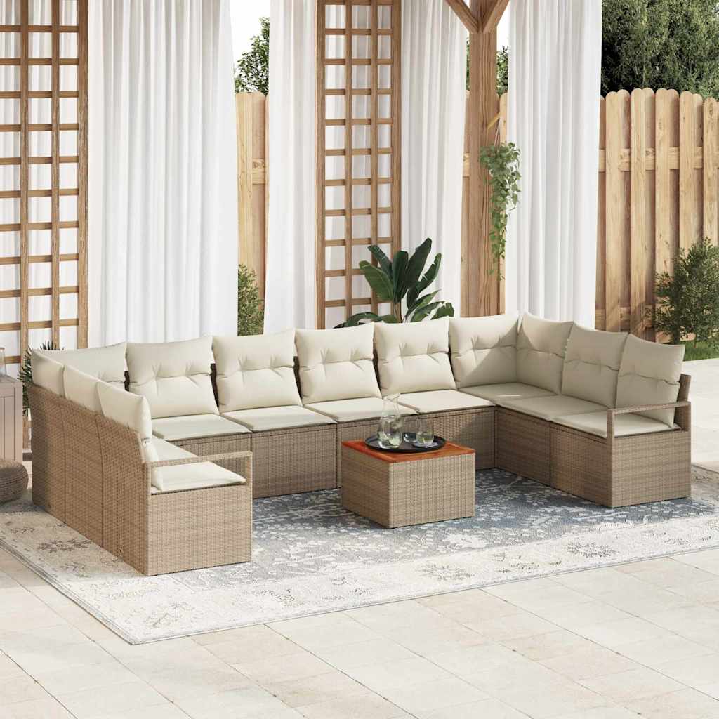 Garten Sofaset 11 Pcs Groß Poly-Rattan
