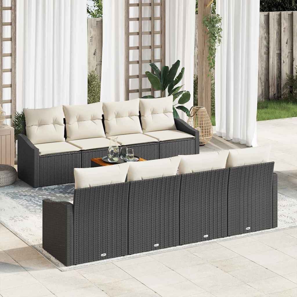 Garten-Sofa-Set 7 Pcs 55 X 55 X 37 Cm Rattan, Holz