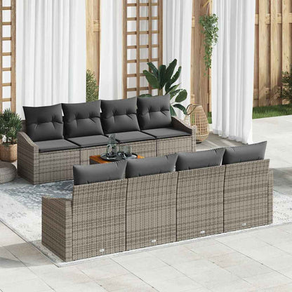 Garten-Sofa-Set 7 Pcs 55 X 55 X 37 Cm Rattan, Holz