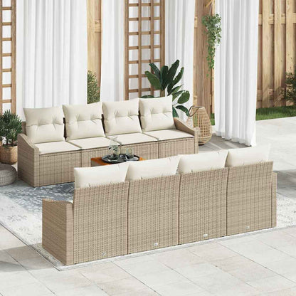 Garten-Sofa-Set 7 Pcs 55 X 55 X 37 Cm Rattan, Holz