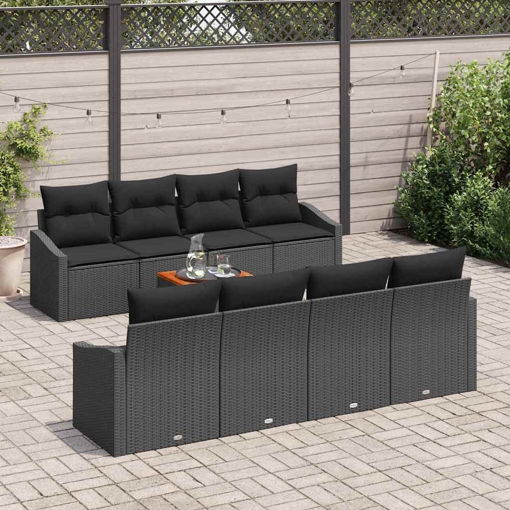 Garten-Sofa-Set 7 Pcs 55 X 55 X 37 Cm Rattan, Holz