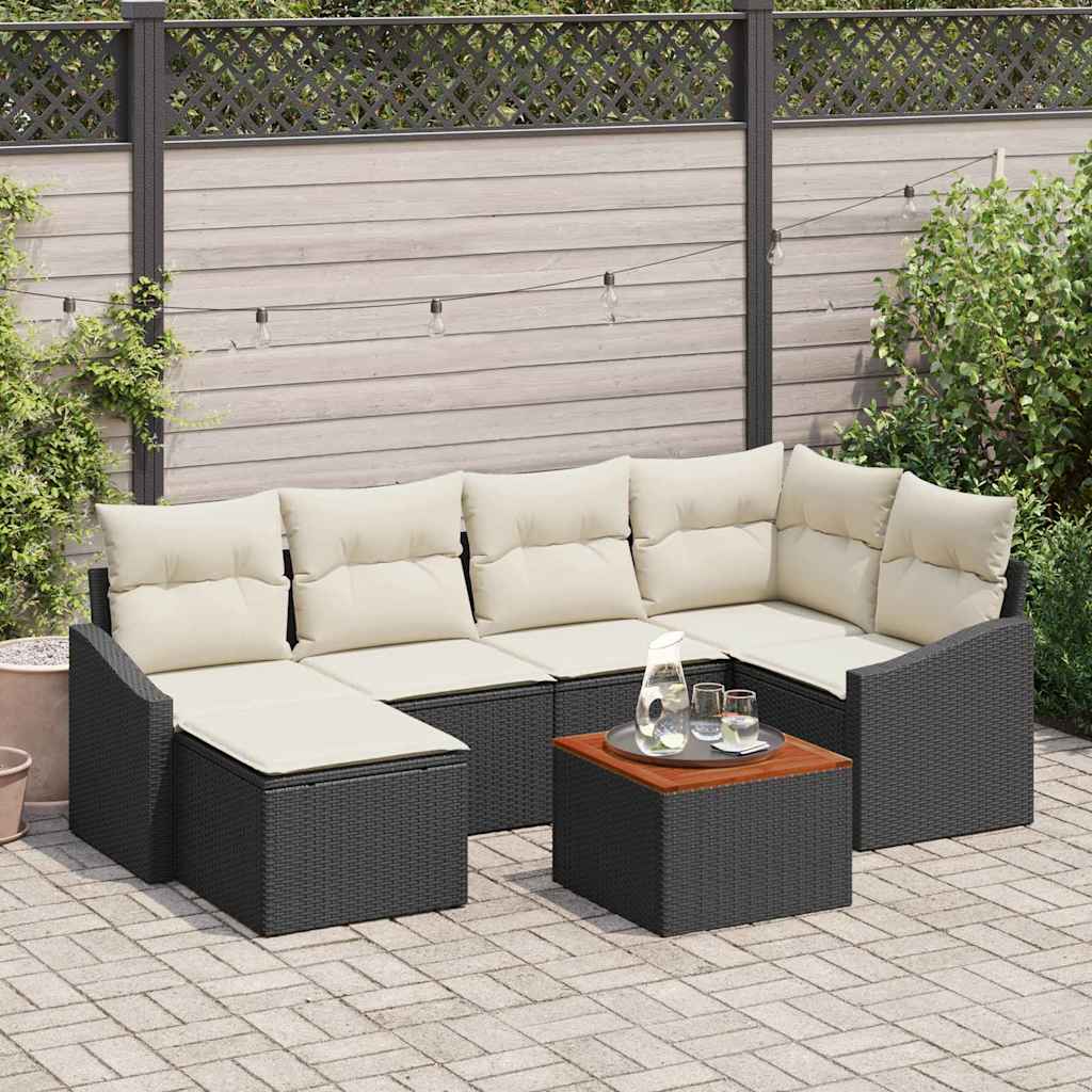 Garten Sofa Set 7 Pcs 55 X 55 X 37 Cm Poly Rattan