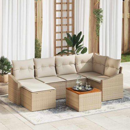 Garten Sofa Set 7 Pcs 55 X 55 X 37 Cm Poly Rattan