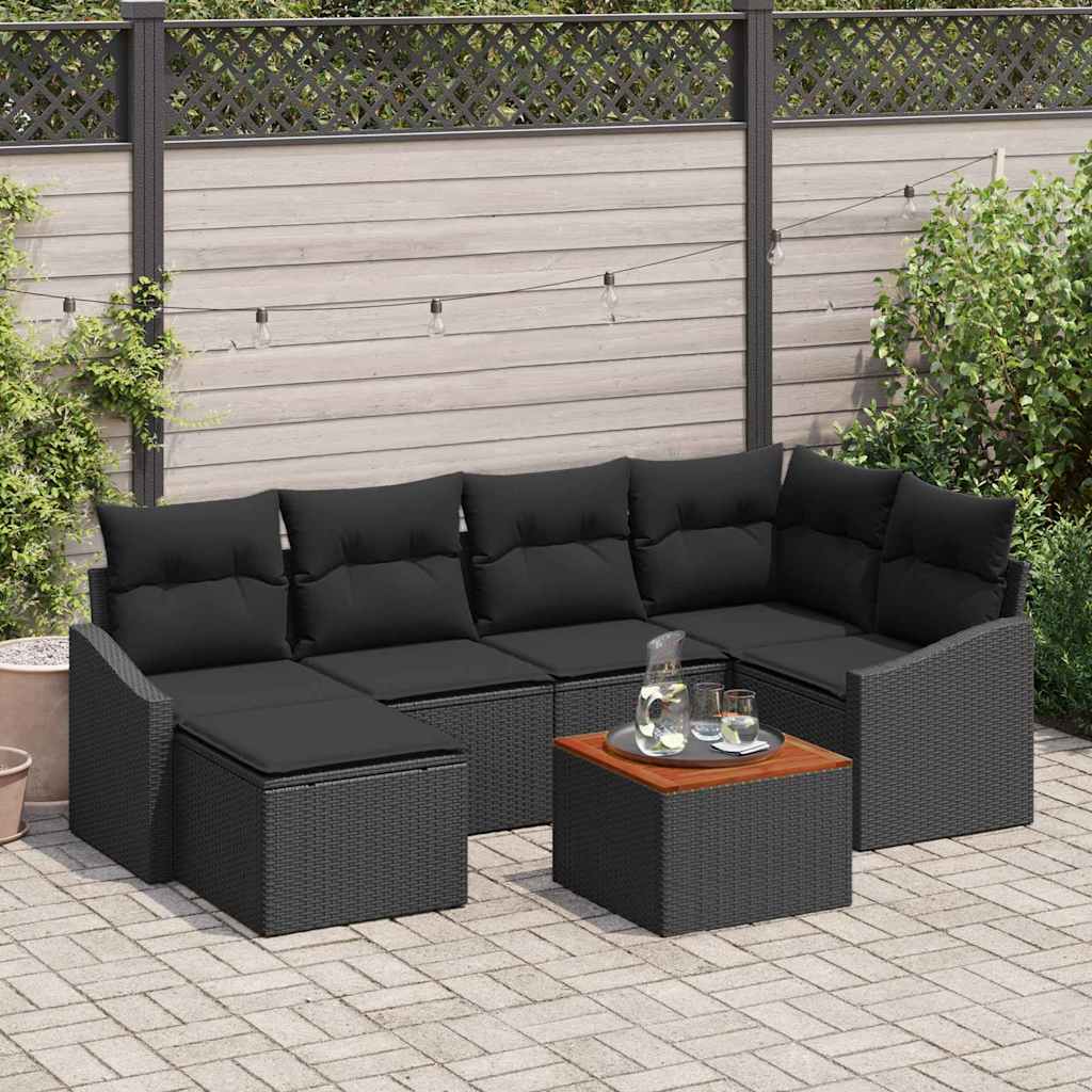 Garten Sofa Set 7 Pcs 55 X 55 X 37 Cm Poly Rattan