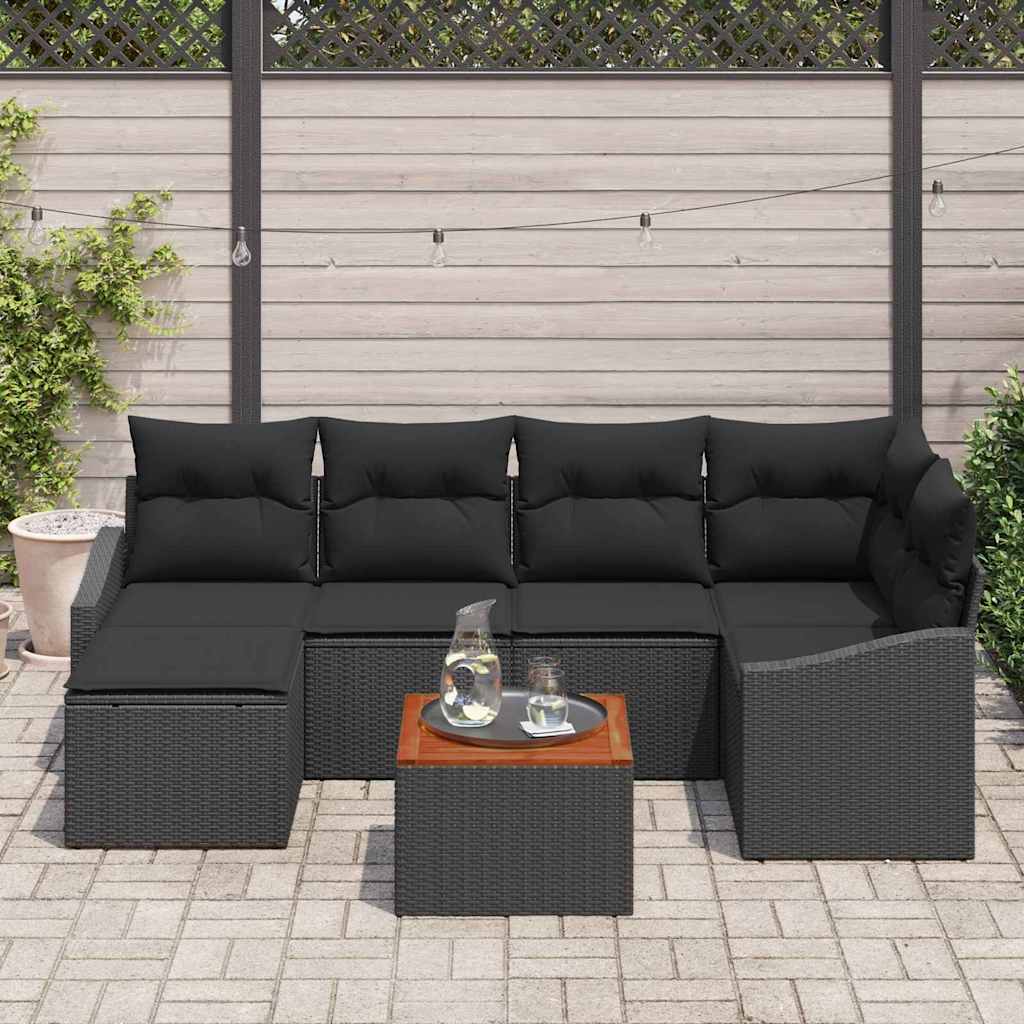 Garten Sofa Set 7 Pcs 55 X 55 X 37 Cm Poly Rattan