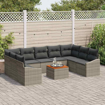 Garten-Sofaset 10 Pcs 55 X 55 X 37 Cm Rattan, Stoff