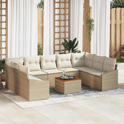 Garten-Sofaset 10 Pcs 55 X 55 X 37 Cm Rattan, Stoff