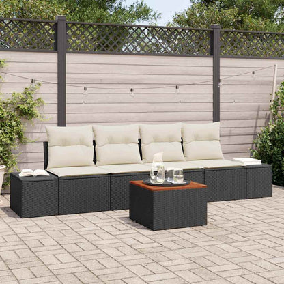 Garten-Sofa-Set 5 Pcs 55 X 55 X 37 Cm Rattan & Stahlrahmen