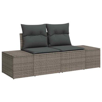 Garten-Sofa-Set 5 Pcs 55 X 55 X 37 Cm Rattan & Stahlrahmen